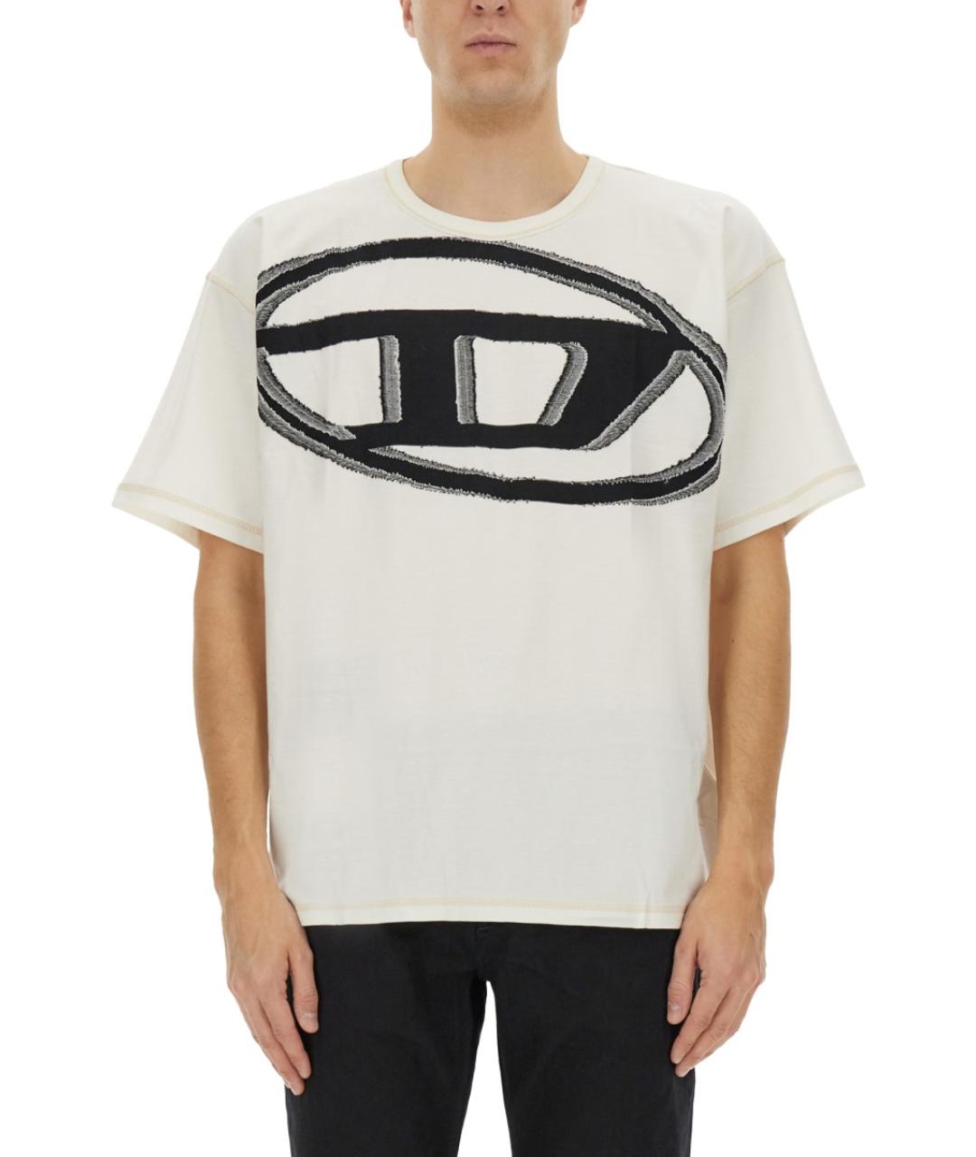DIESEL Белая хлопковая футболка, фото 2