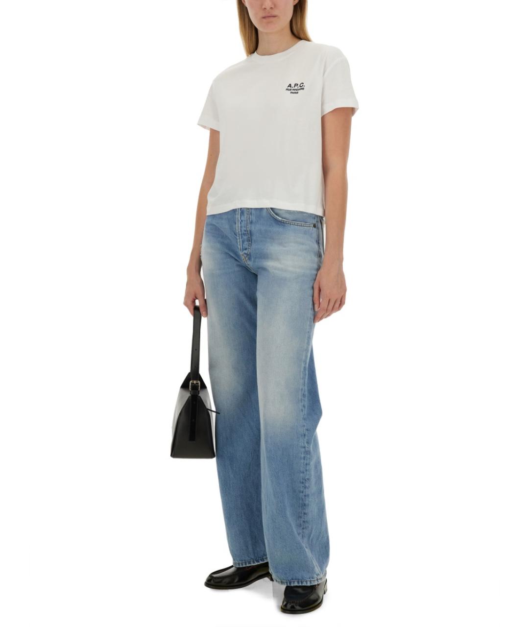 A.P.C. Белая хлопковая футболка, фото 3