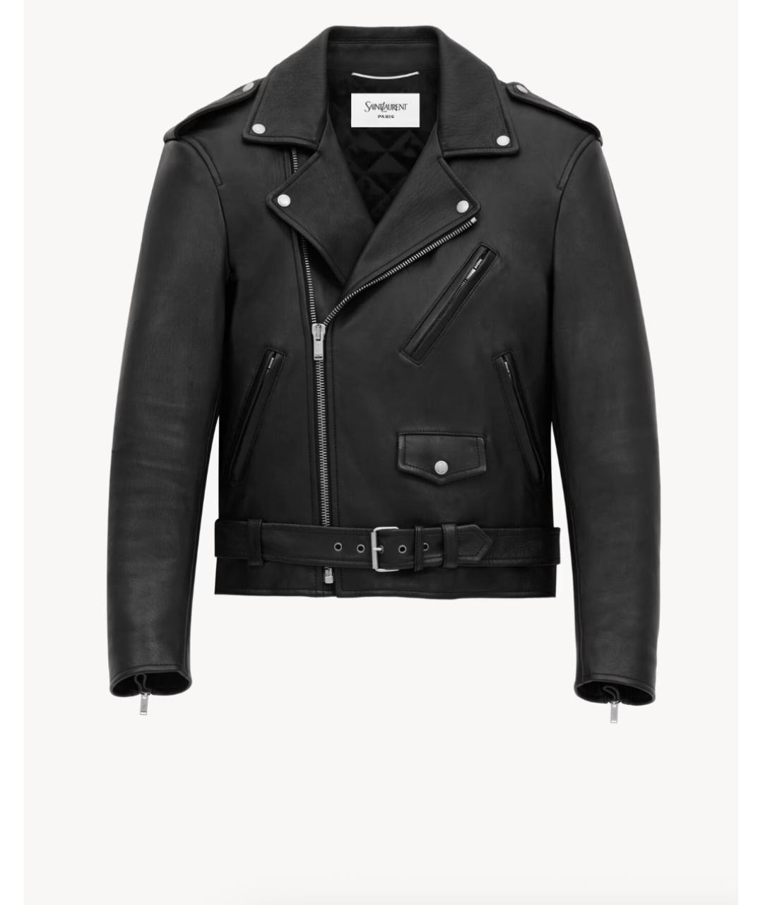 SAINT LAURENT Черная кожаная куртка, фото 6