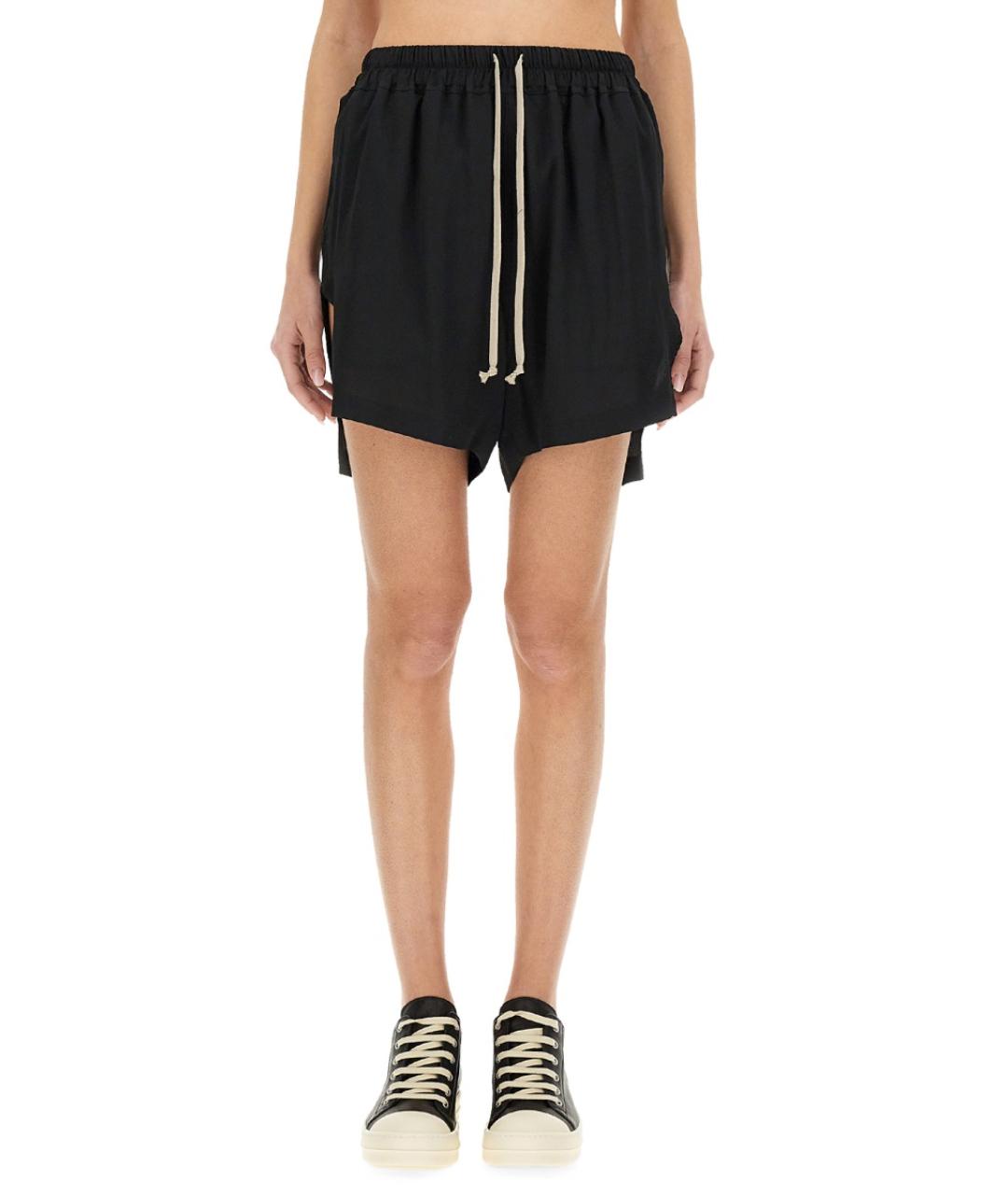RICK OWENS Черные ацетатные шорты, фото 2