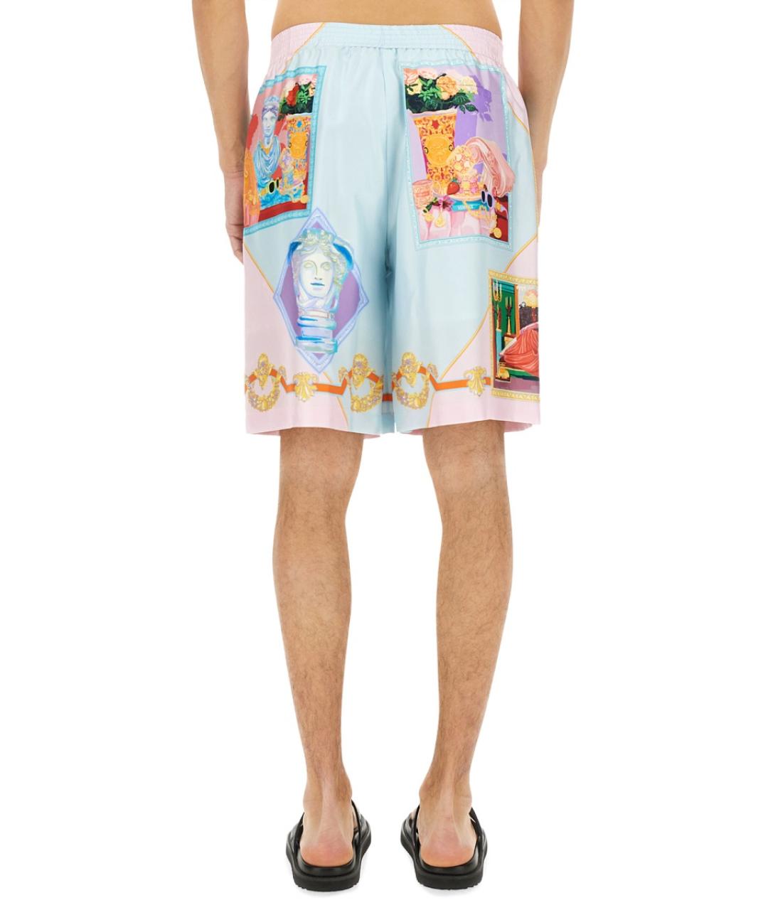VERSACE Мульти шелковые шорты, фото 4