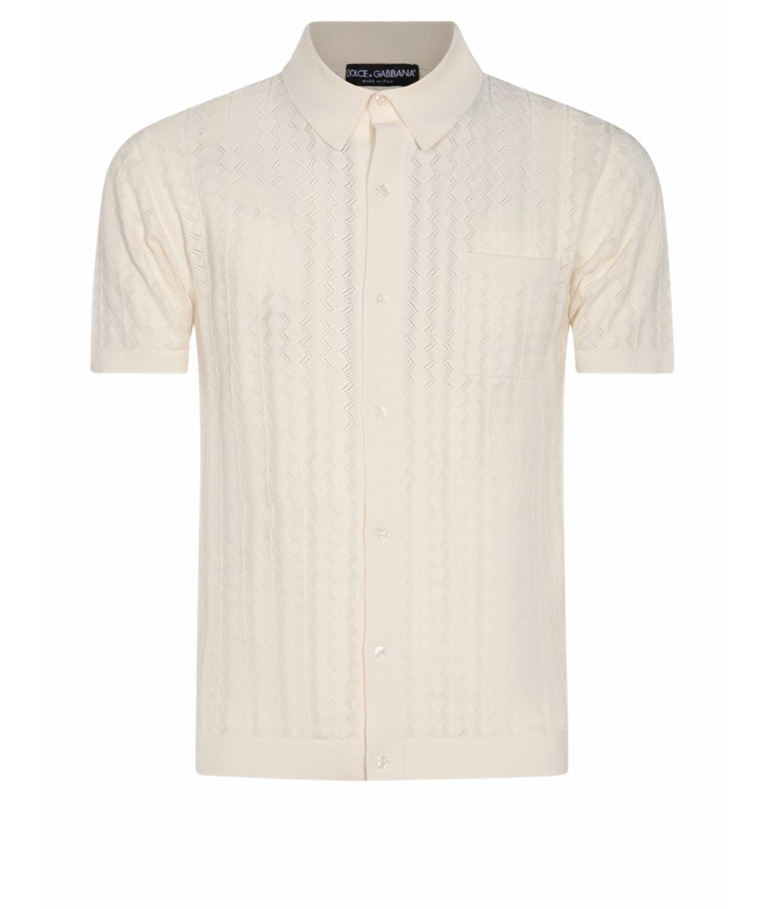 DOLCE&GABBANA Белая хлопковая кэжуал рубашка, фото 1
