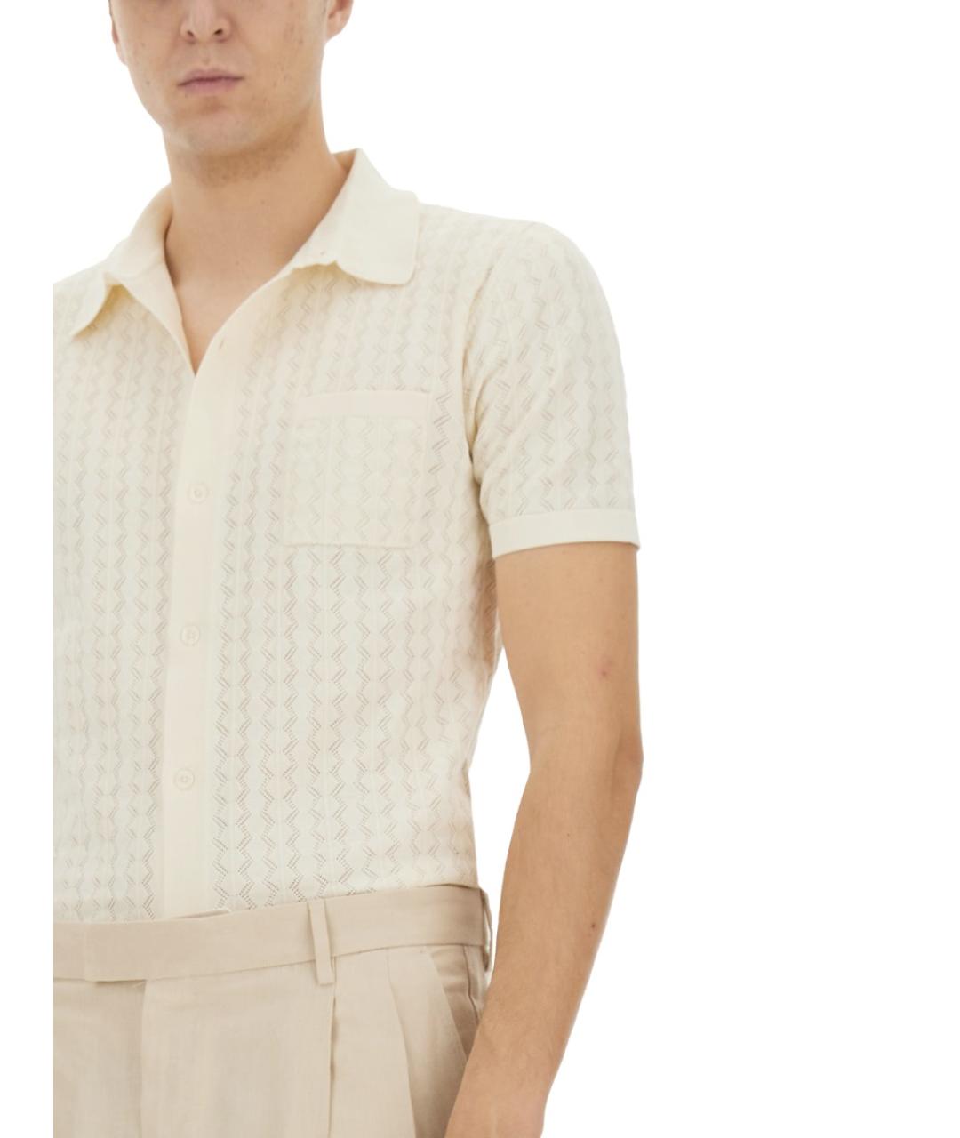 DOLCE&GABBANA Белая хлопковая кэжуал рубашка, фото 5