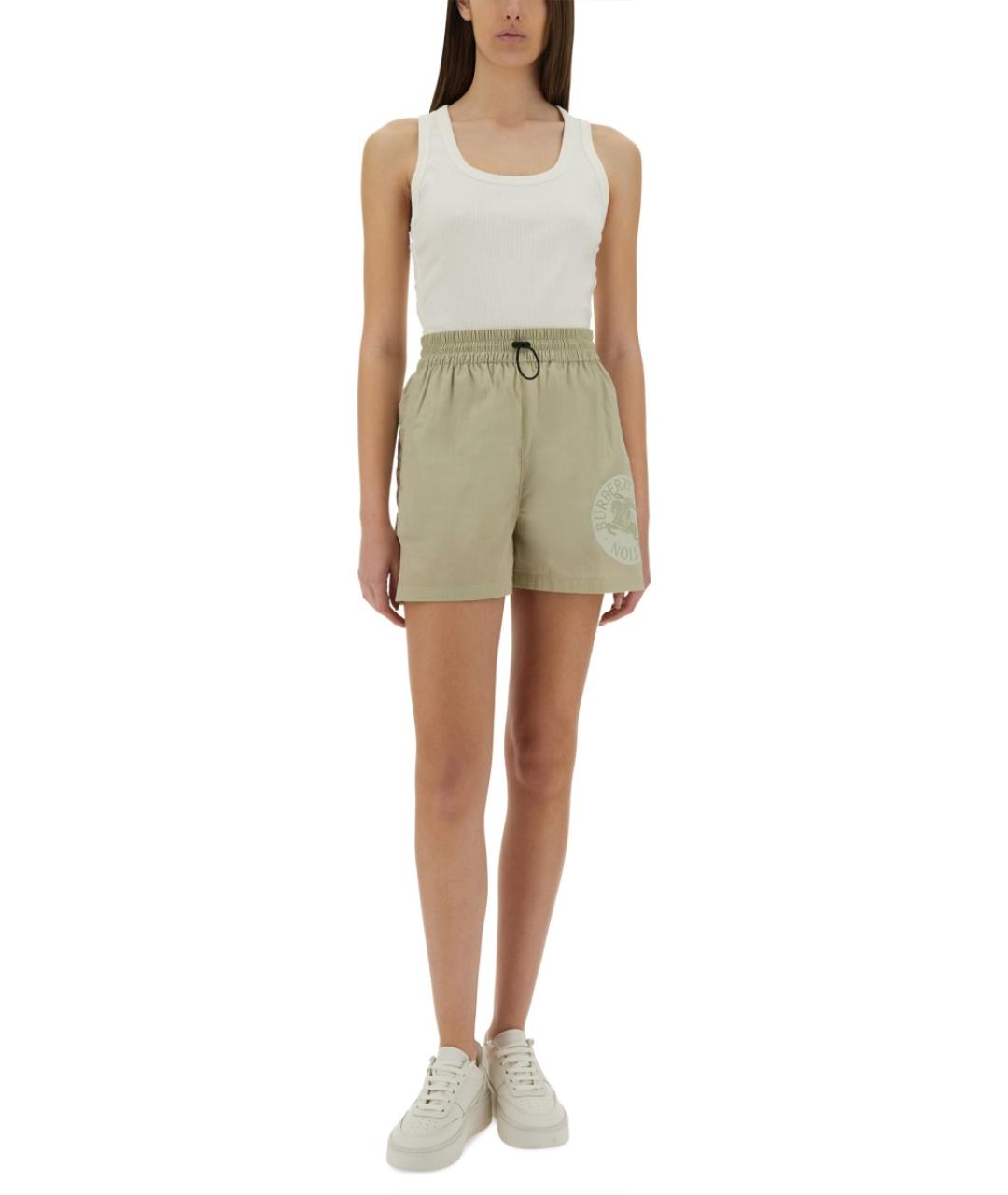 BURBERRY Зеленые полиамидовые шорты, фото 3