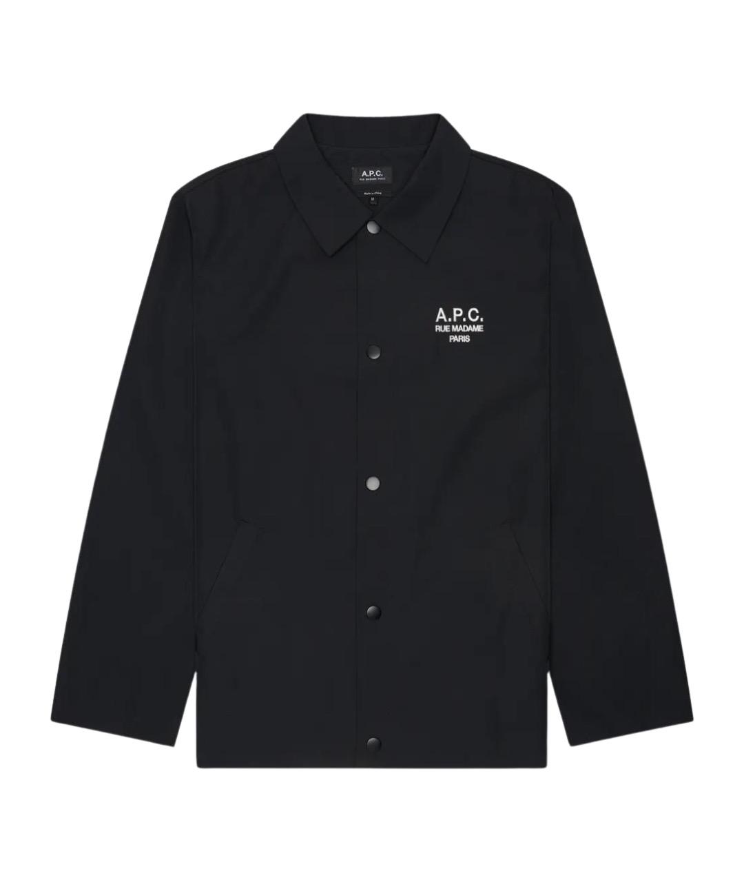A.P.C. Черная полиэстеровая куртка, фото 1