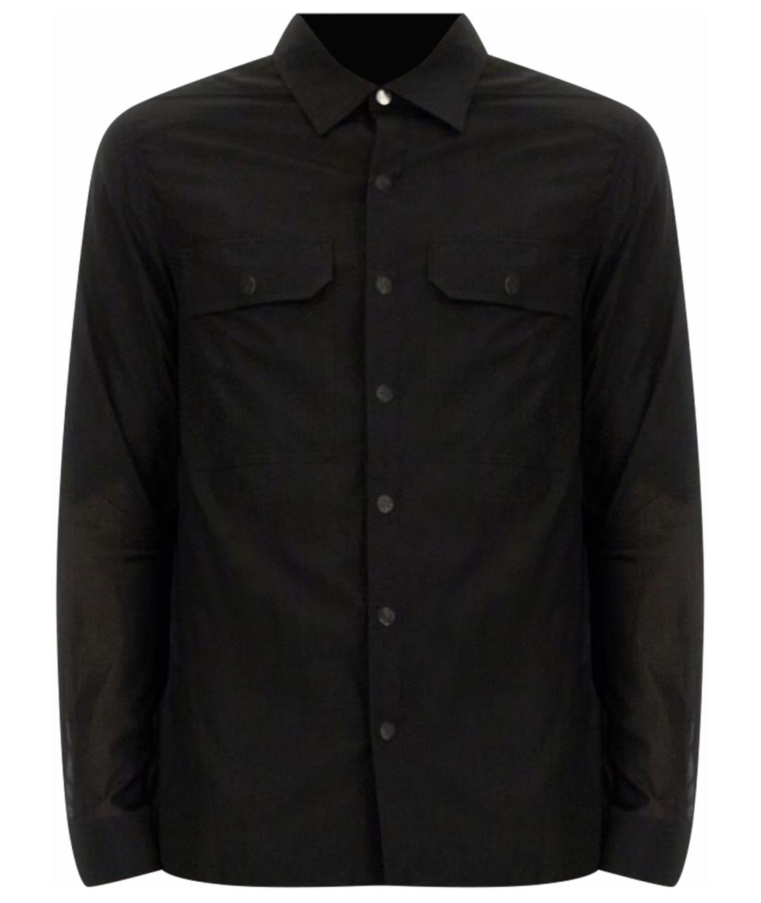 RICK OWENS Черная хлопковая кэжуал рубашка, фото 1