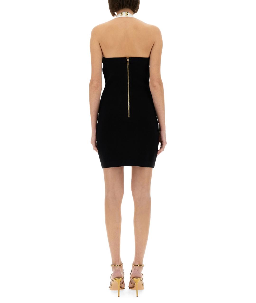 BALMAIN Черное вискозное повседневное платье, фото 4