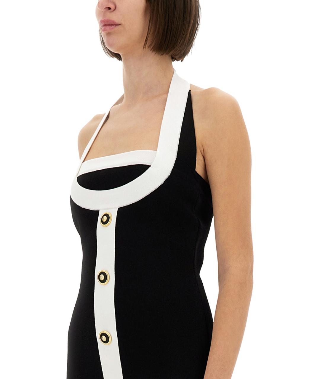 BALMAIN Черное вискозное повседневное платье, фото 5