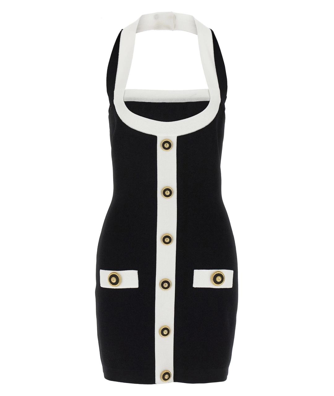 BALMAIN Черное вискозное повседневное платье, фото 1