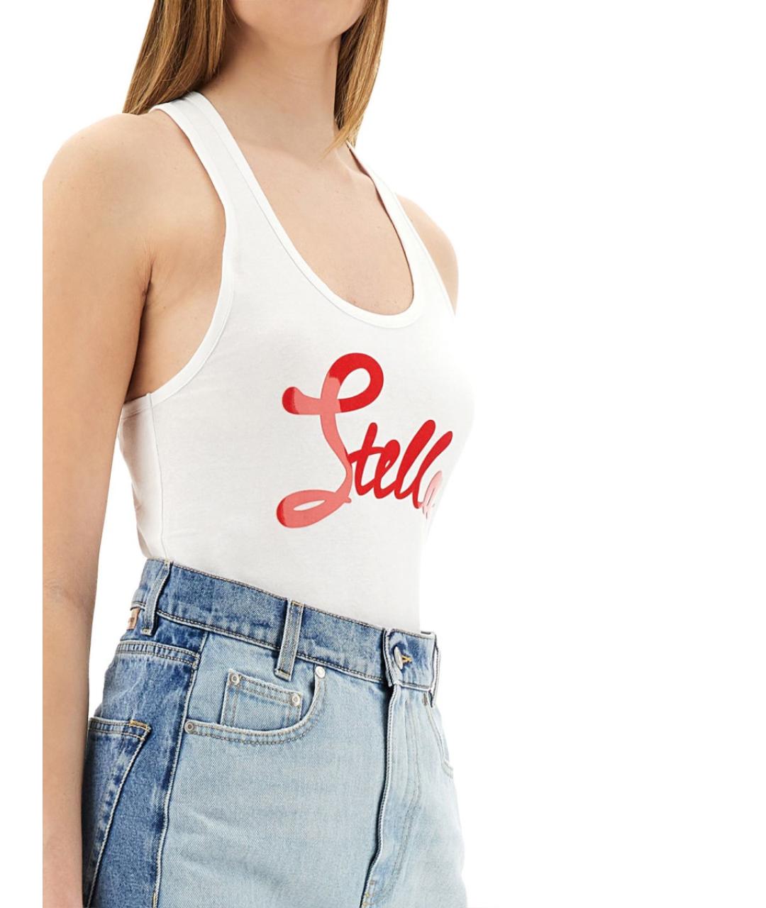 STELLA MCCARTNEY Белая хлопковая майка, фото 5