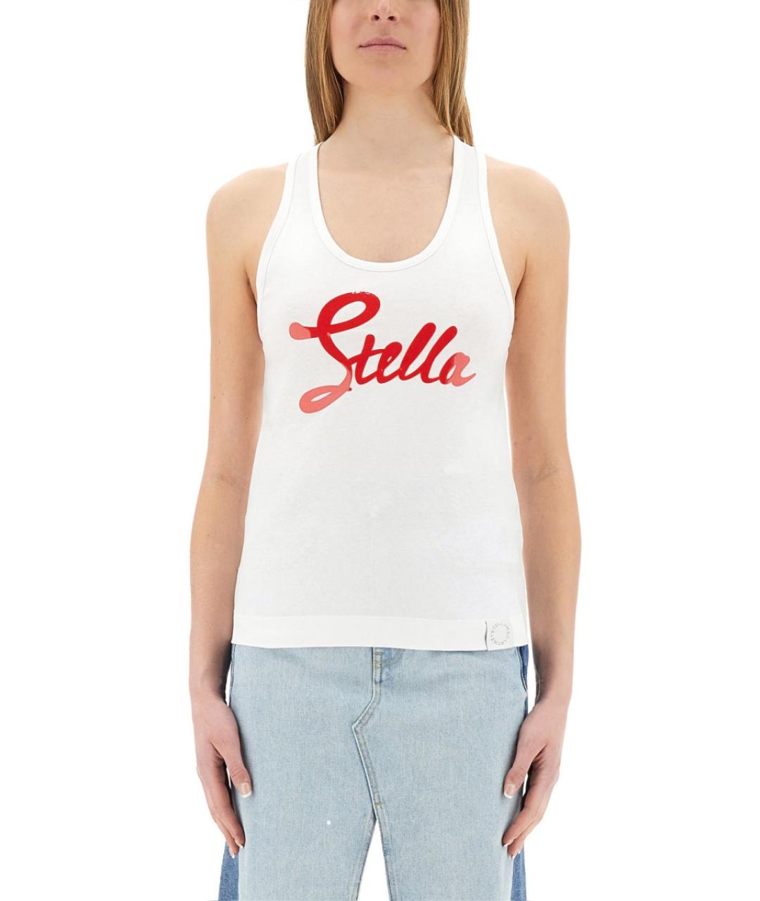 STELLA MCCARTNEY Белая хлопковая майка, фото 2