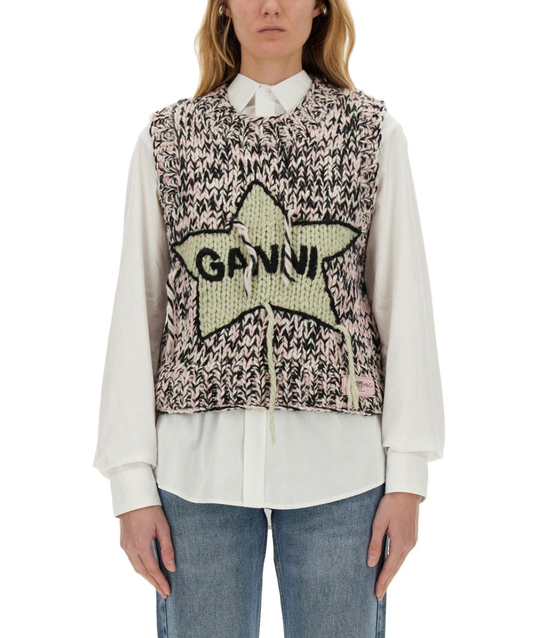 GANNI Мульти шерстяной жилет, фото 2