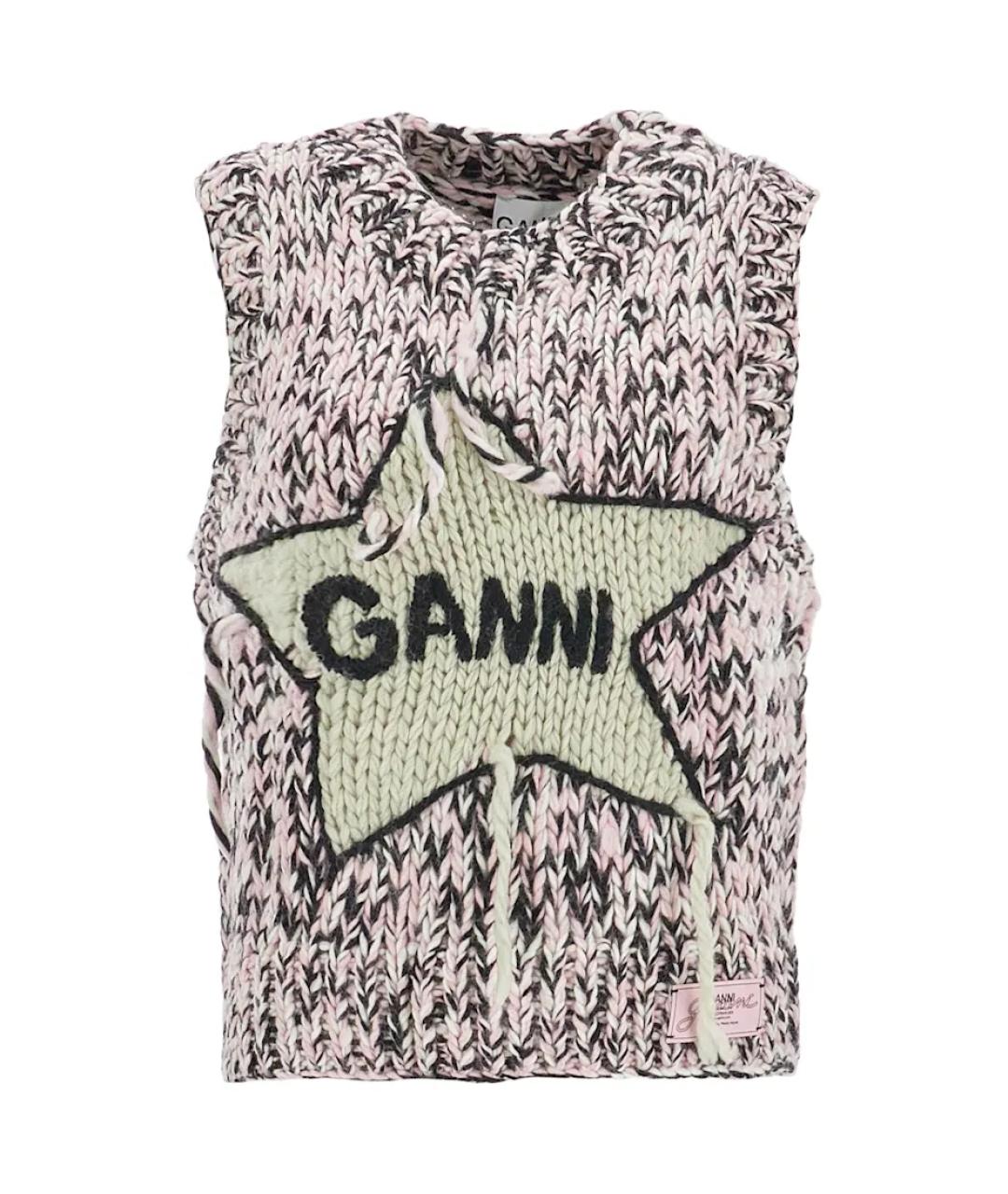 GANNI Мульти шерстяной жилет, фото 1