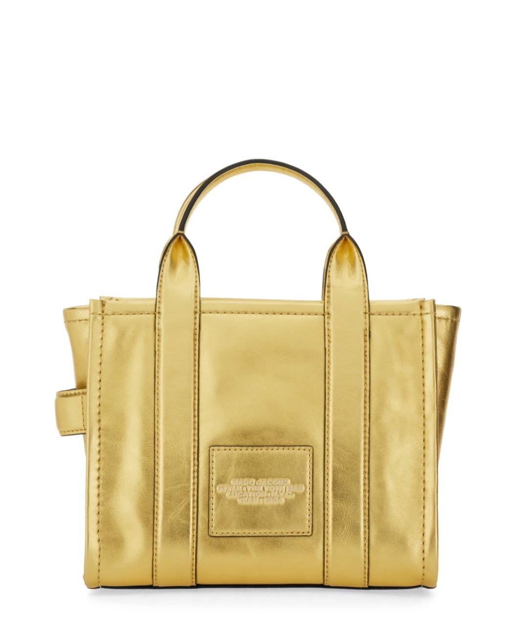 MARC JACOBS Золотая кожаная сумка тоут, фото 4