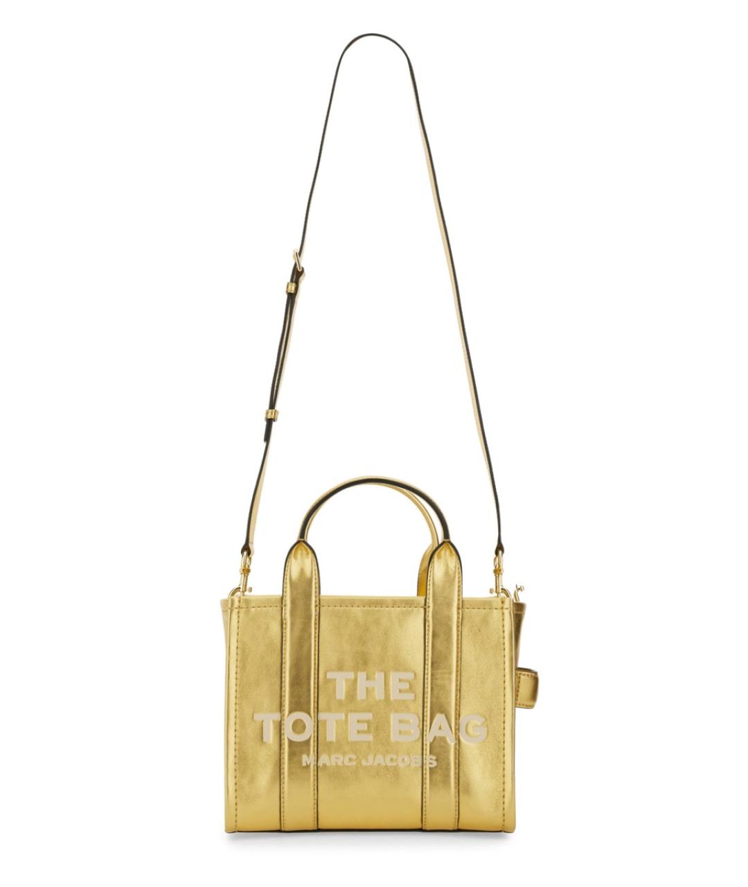 MARC JACOBS Золотая кожаная сумка тоут, фото 2