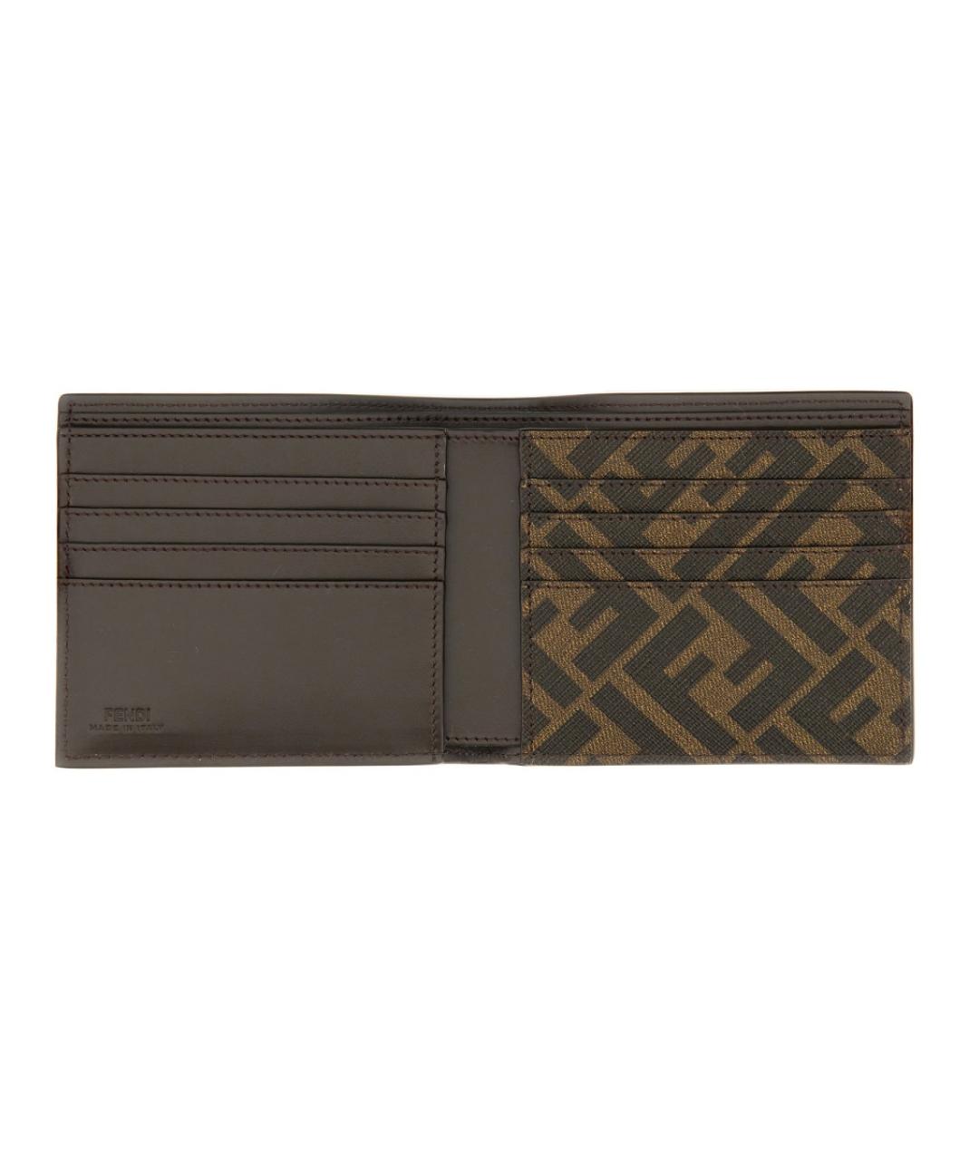 FENDI Коричневый кожаный кошелек, фото 3