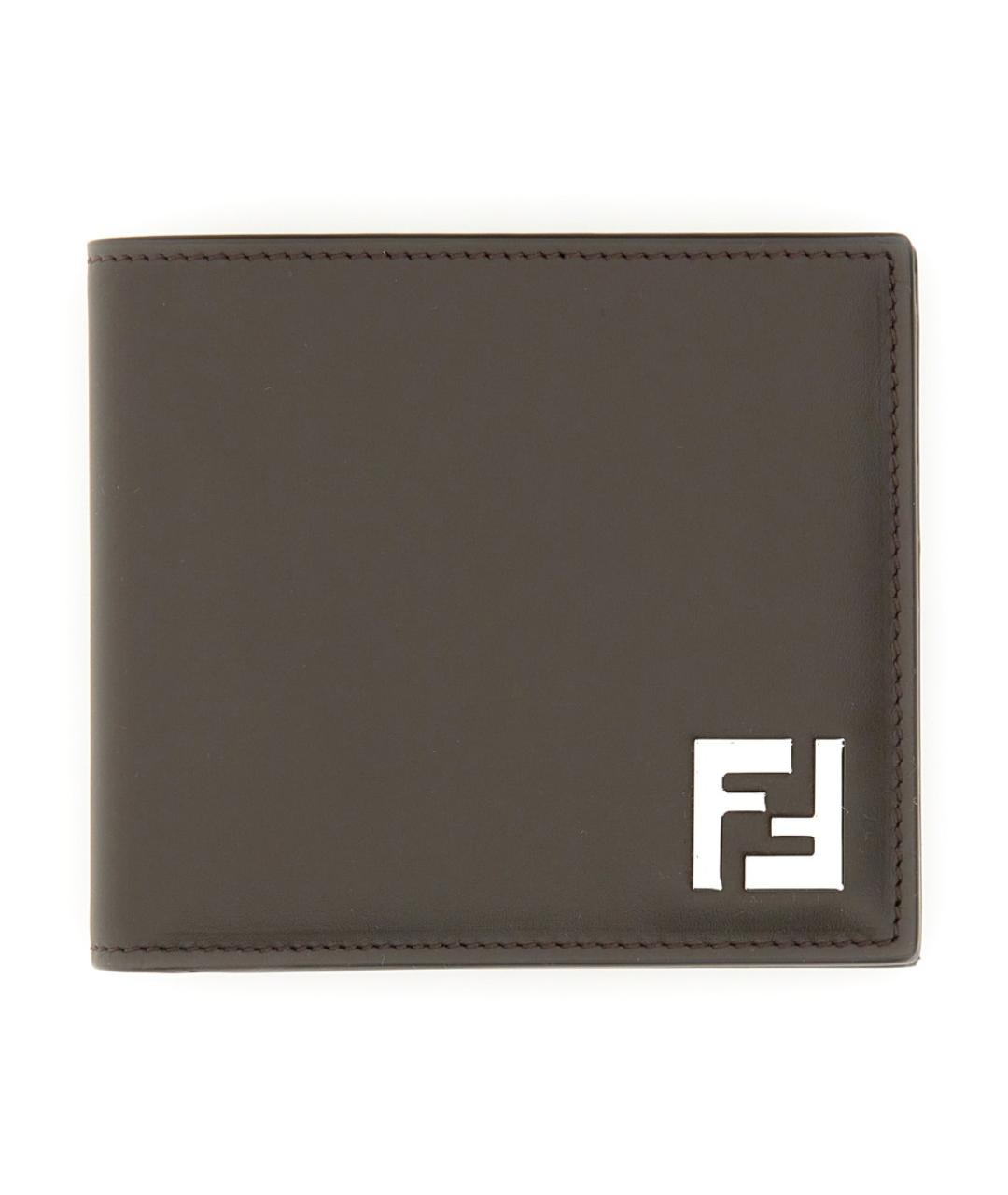 FENDI Коричневый кожаный кошелек, фото 1