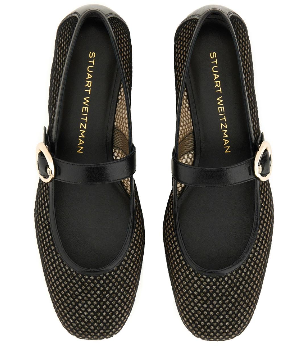 STUART WEITZMAN Черные кожаные балетки, фото 3