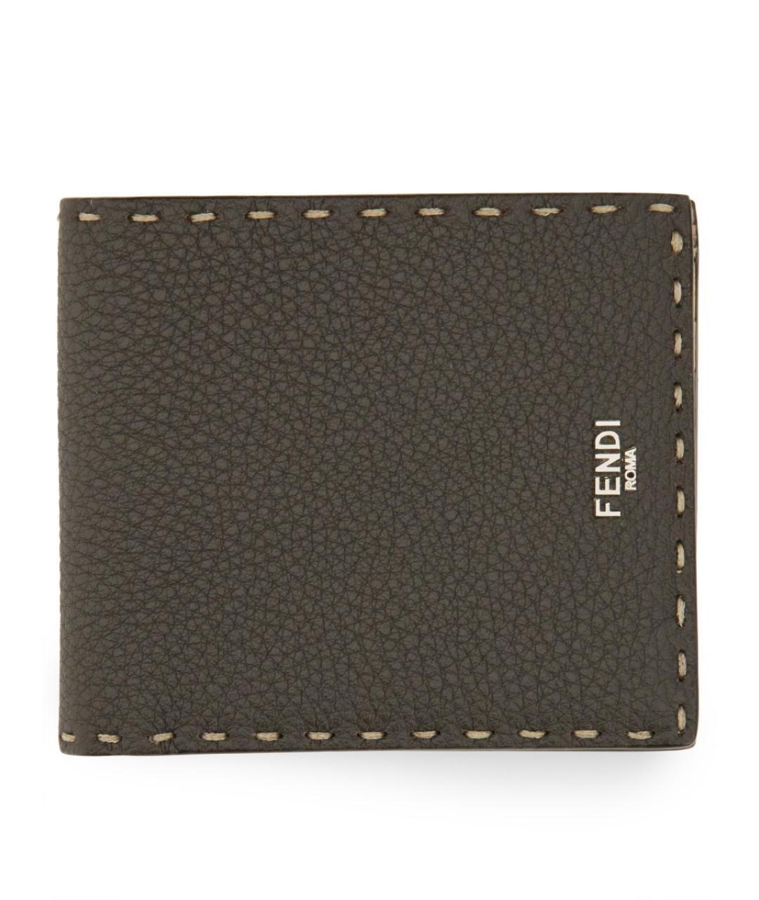 FENDI Коричневый кожаный кошелек, фото 1