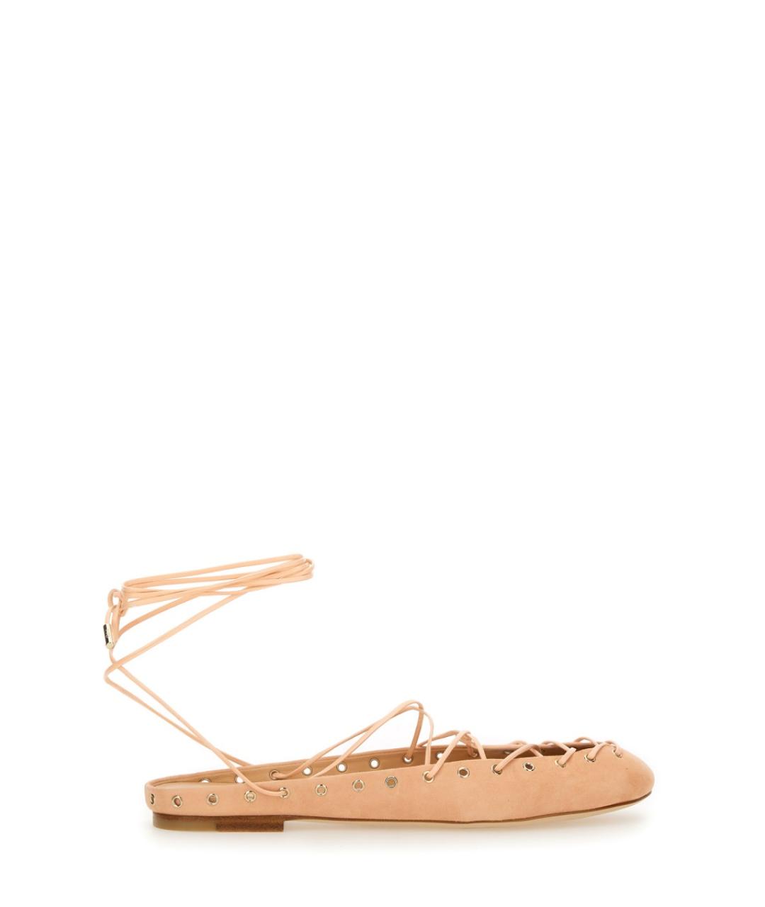 CHLOE Бежевые кожаные балетки, фото 1