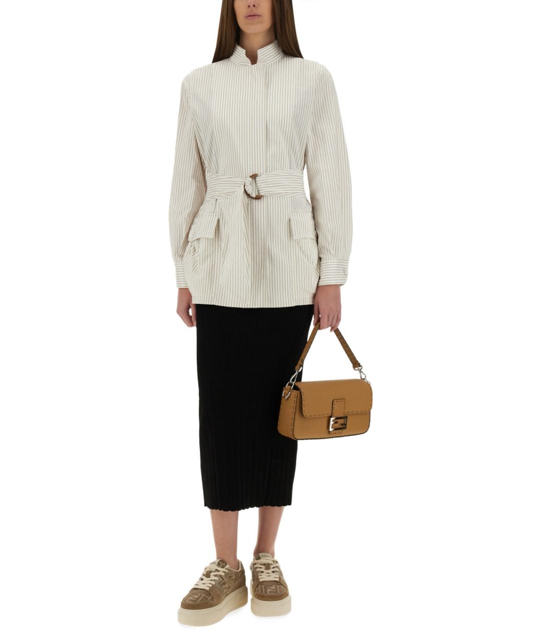 FENDI Бежевая хлопковая рубашка, фото 3