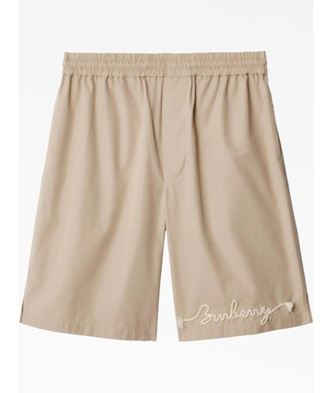 BURBERRY Бежевые хлопковые шорты, фото 1