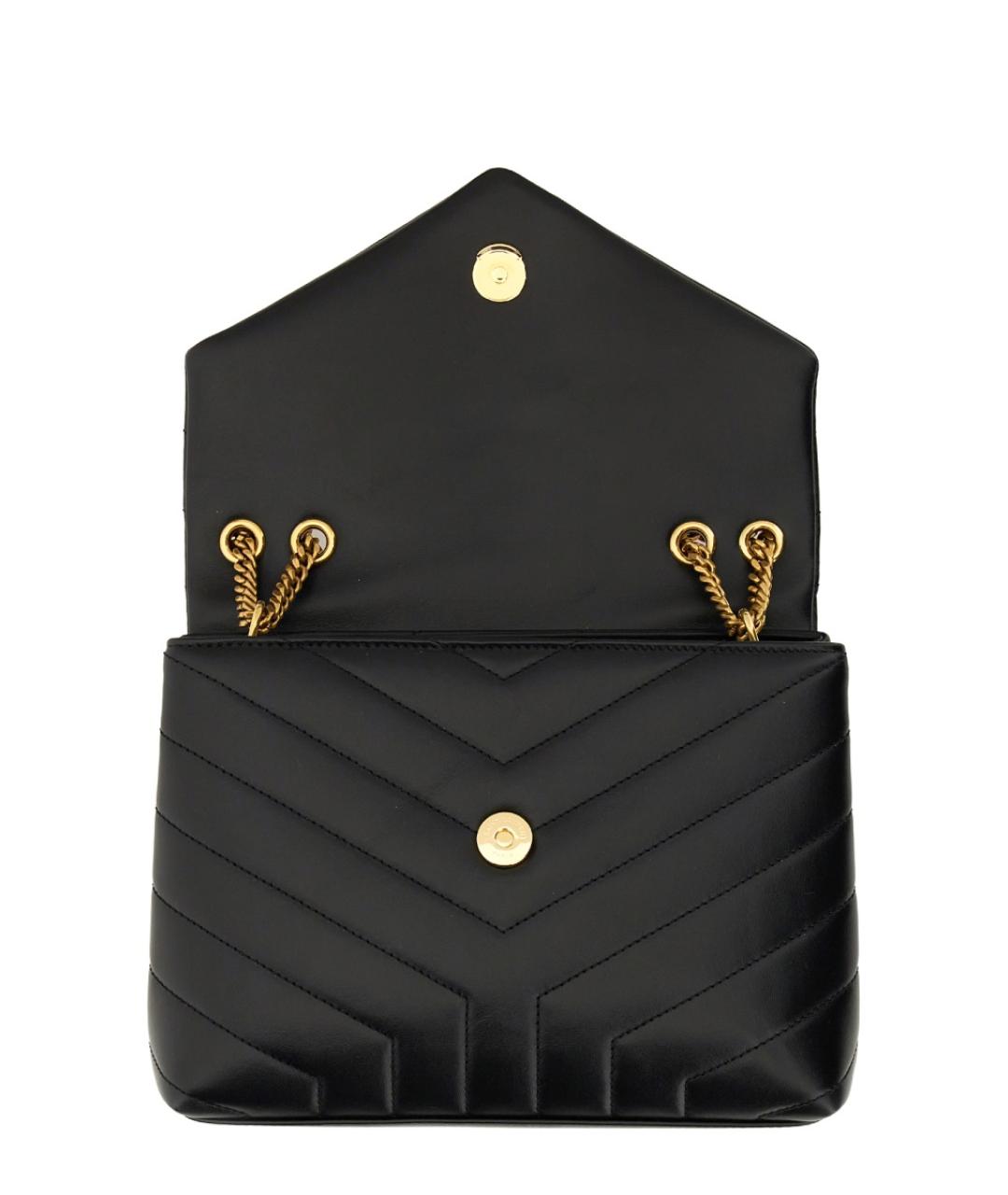 SAINT LAURENT Черная кожаная сумка через плечо, фото 5