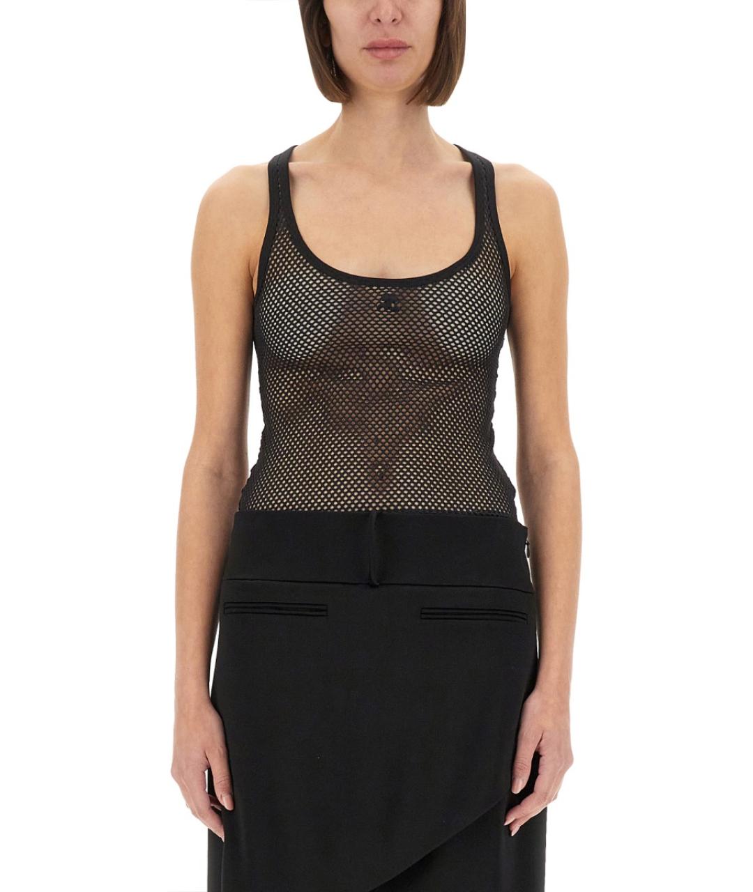 COURREGES Черная хлопковая блузы, фото 2