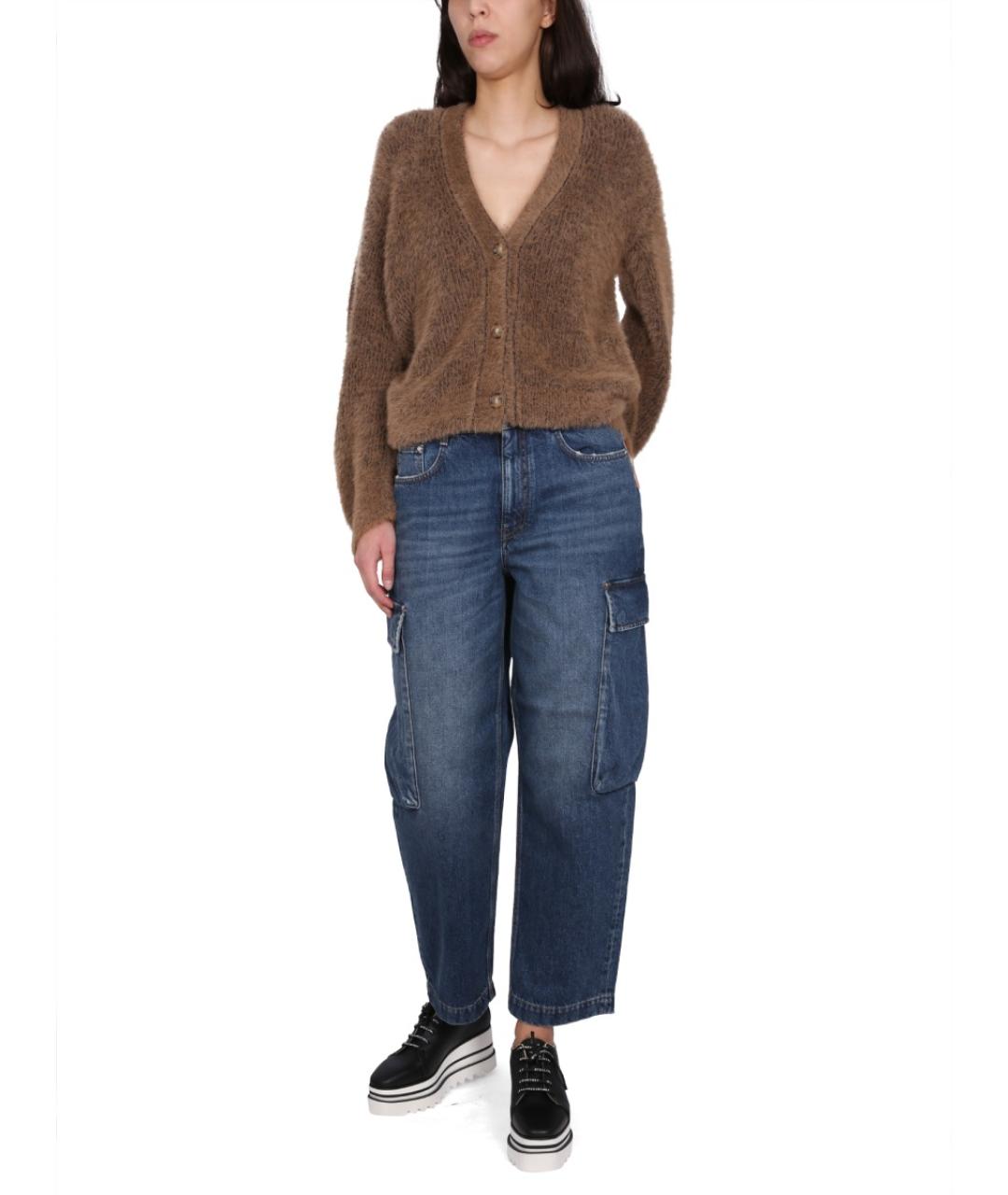 STELLA MCCARTNEY Синие хлопко-полиэстеровые прямые джинсы, фото 2