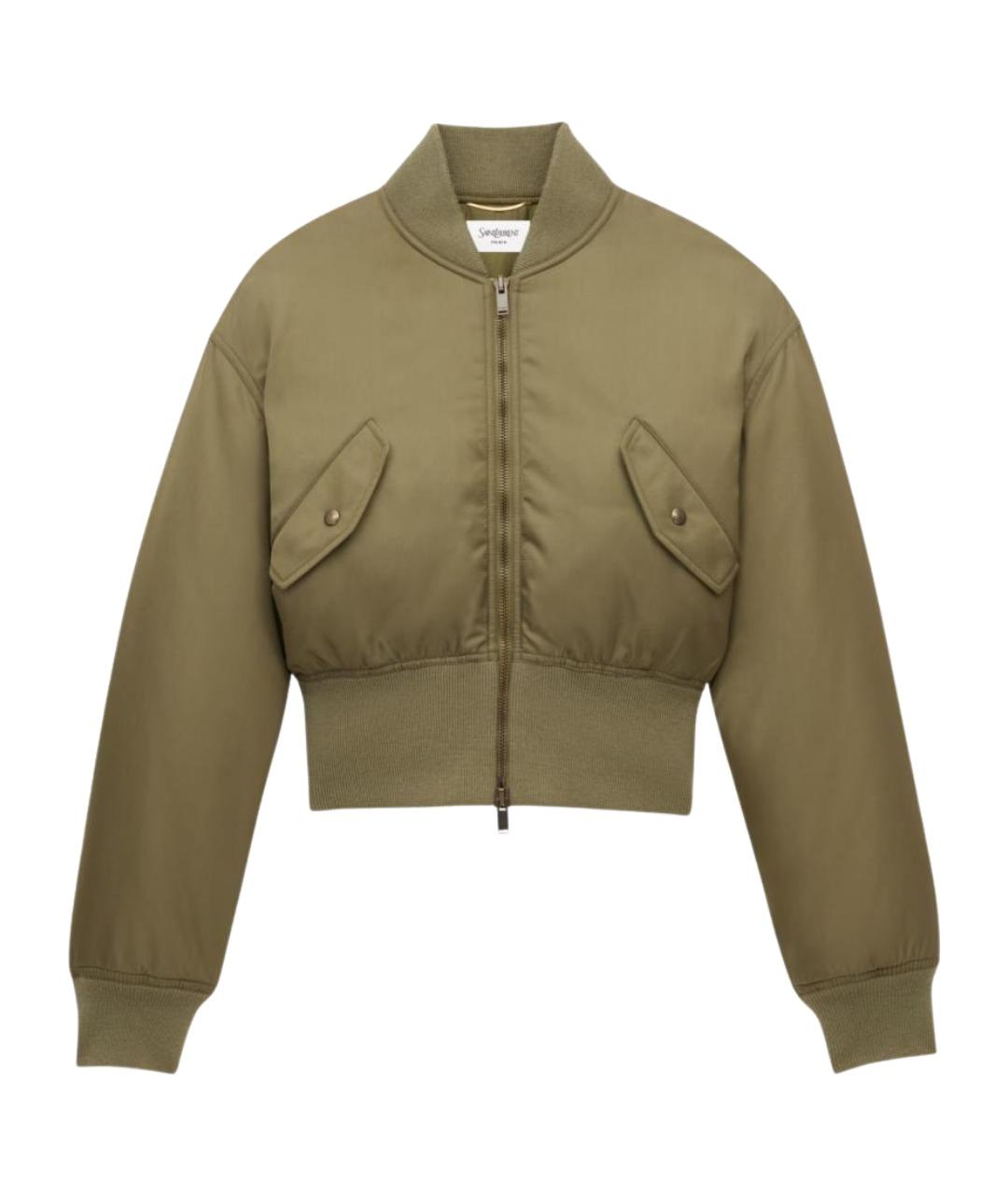SAINT LAURENT Зеленая полиамидовая куртка, фото 1