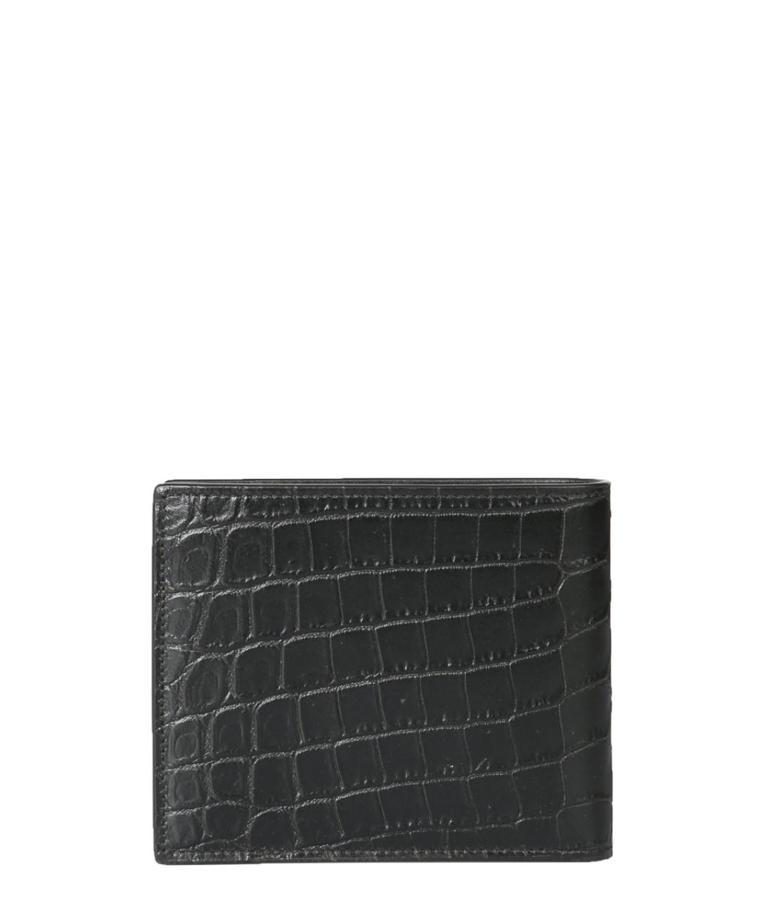 SAINT LAURENT Черный кожаный кошелек, фото 2