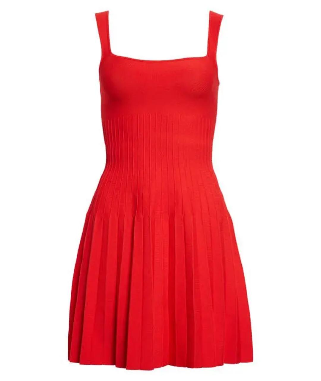 STAUD Красное вискозное повседневное платье, фото 1