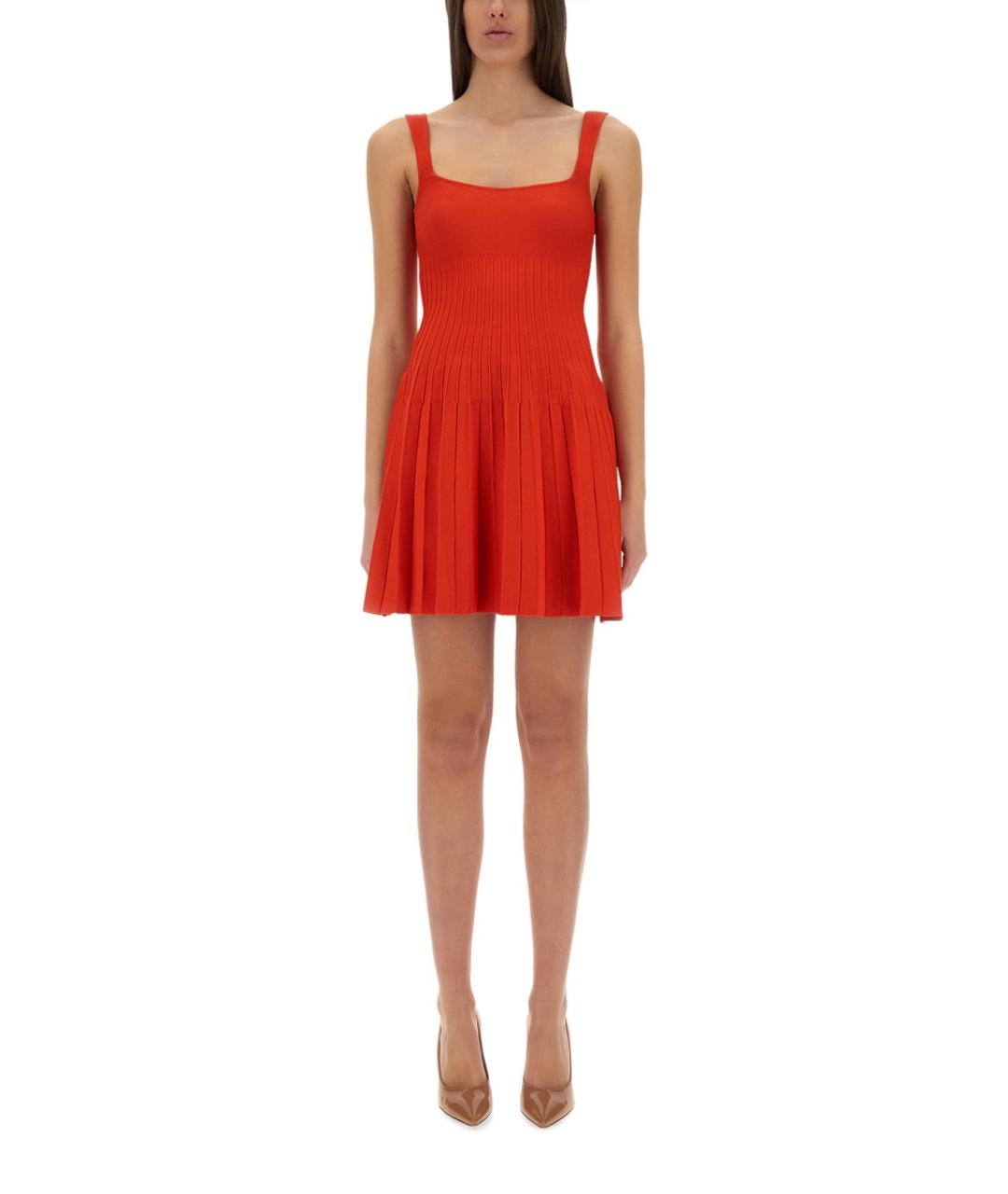 STAUD Красное вискозное повседневное платье, фото 2