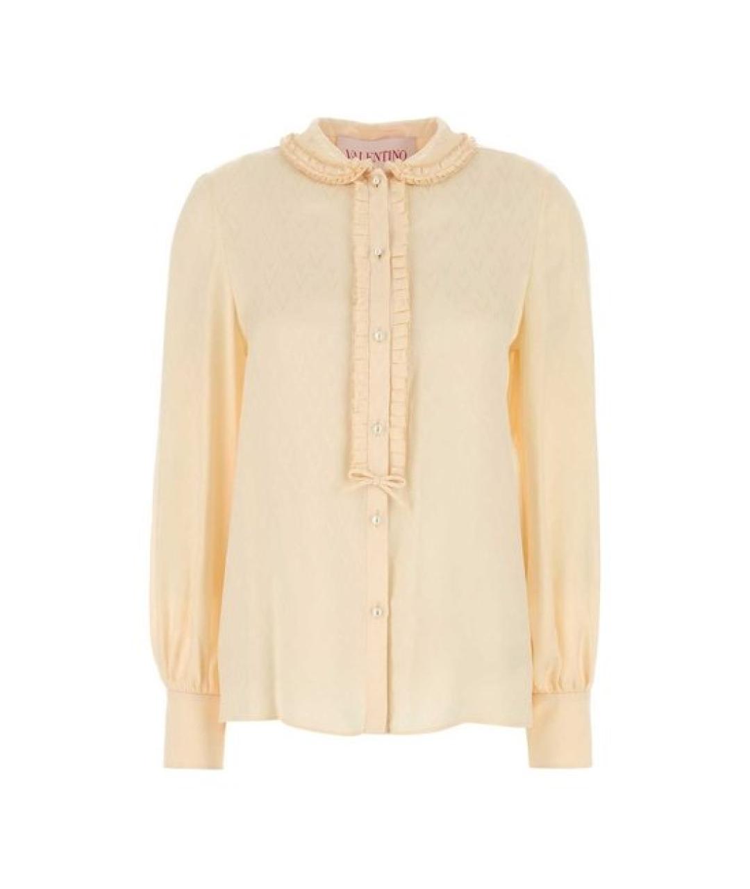 VALENTINO Белая шелковая рубашка, фото 1