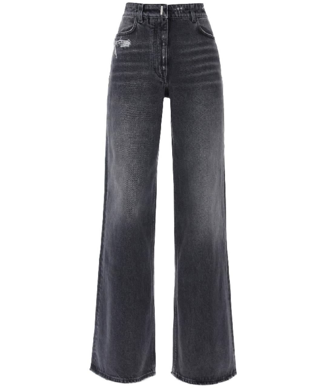 GIVENCHY Черные хлопковые прямые джинсы, фото 1