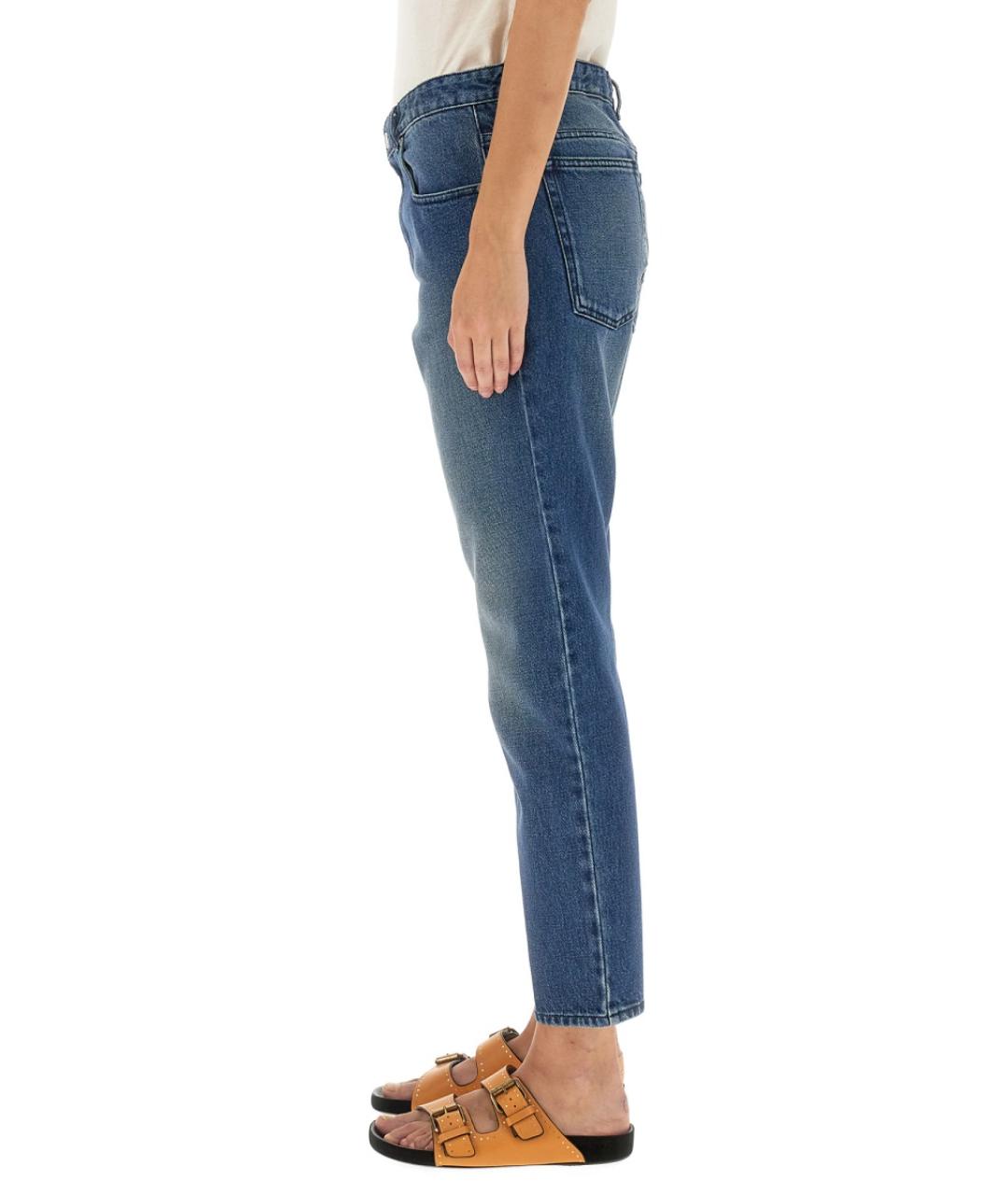 ISABEL MARANT ETOILE Синие хлопковые прямые джинсы, фото 5