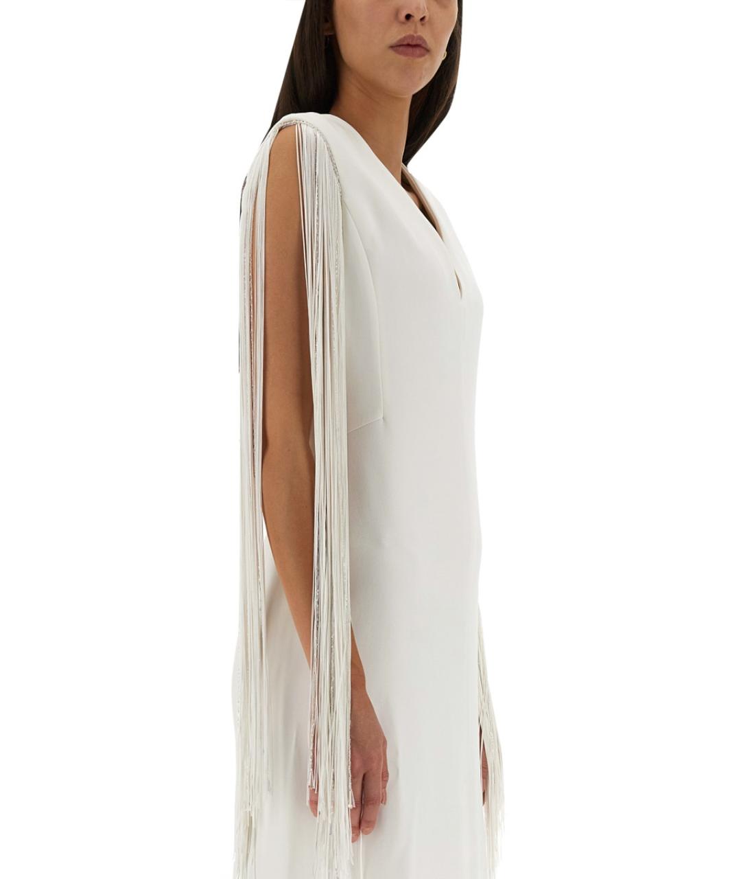 MAX MARA Белое ацетатное коктейльное платье, фото 4