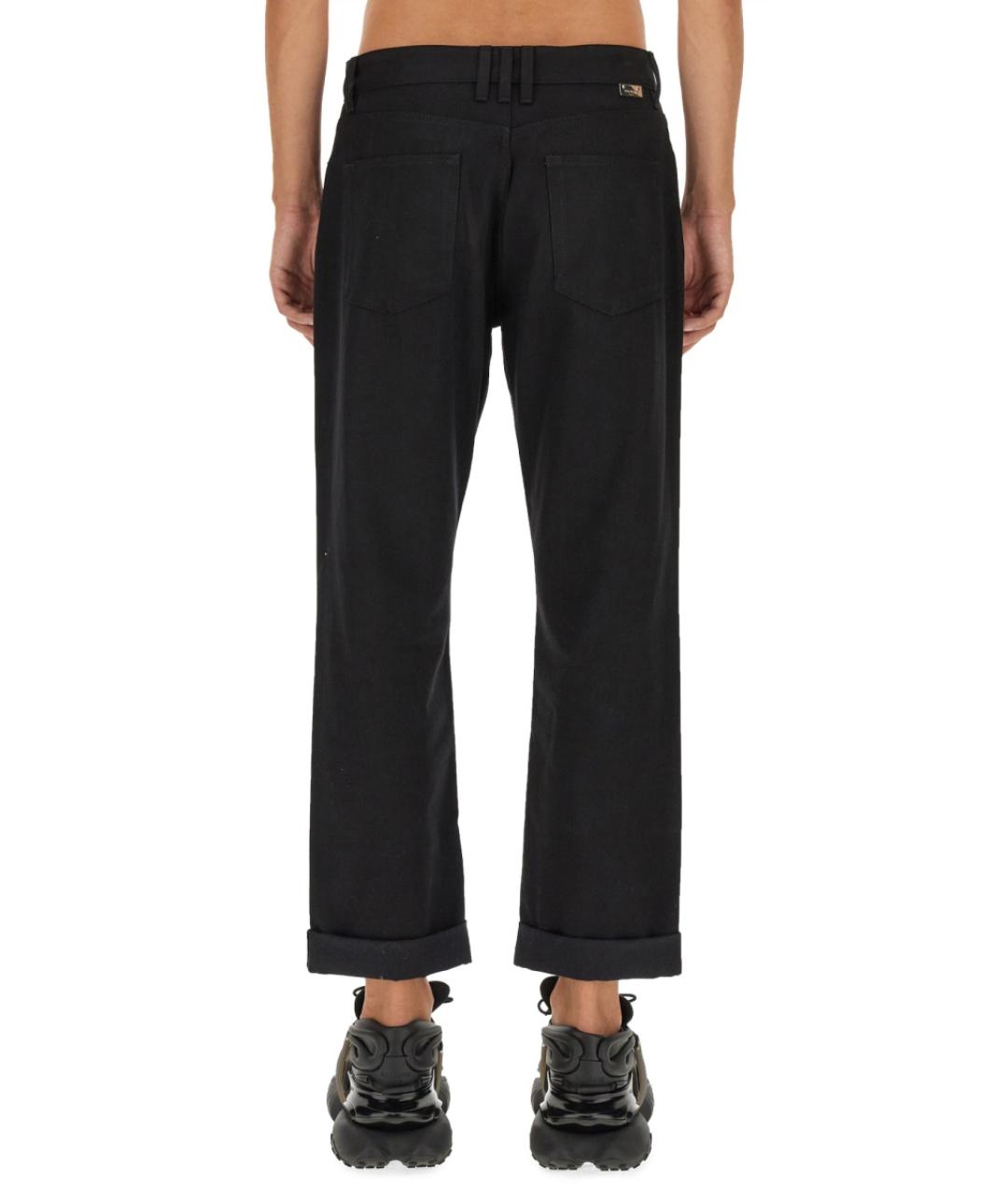 BALMAIN Черные хлопковые прямые джинсы, фото 4