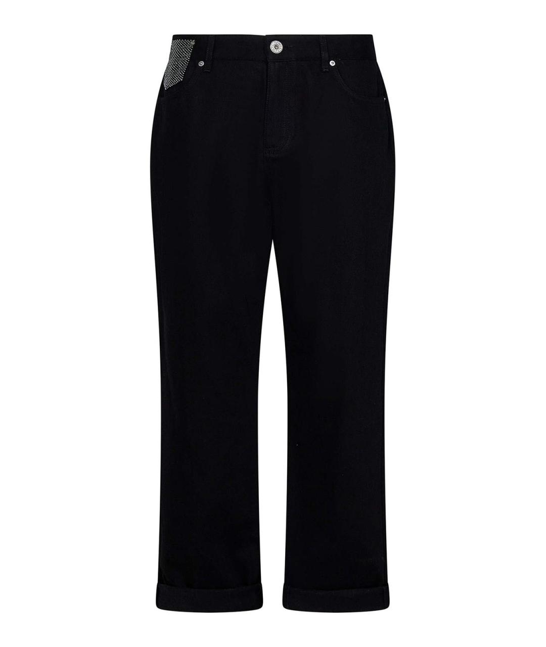 BALMAIN Черные хлопковые прямые джинсы, фото 1