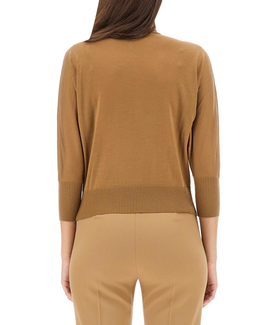 MAX MARA Бежевый шерстяной джемпер / свитер, фото 3