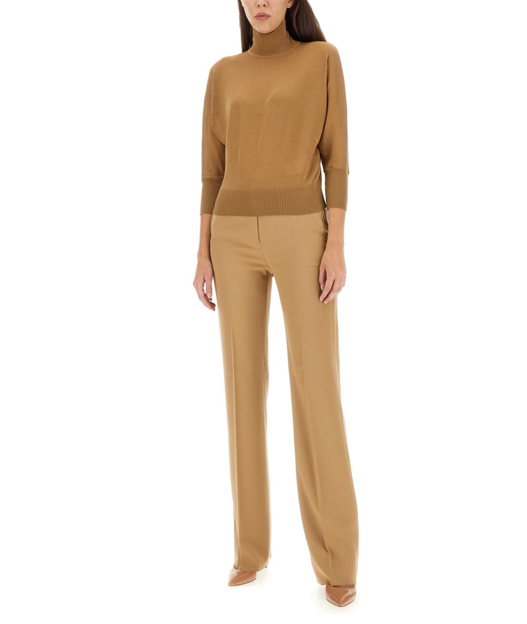 MAX MARA Бежевый шерстяной джемпер / свитер, фото 2