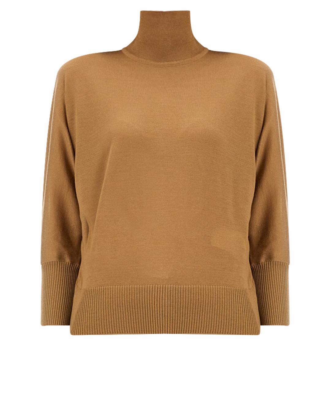 MAX MARA Бежевый шерстяной джемпер / свитер, фото 1