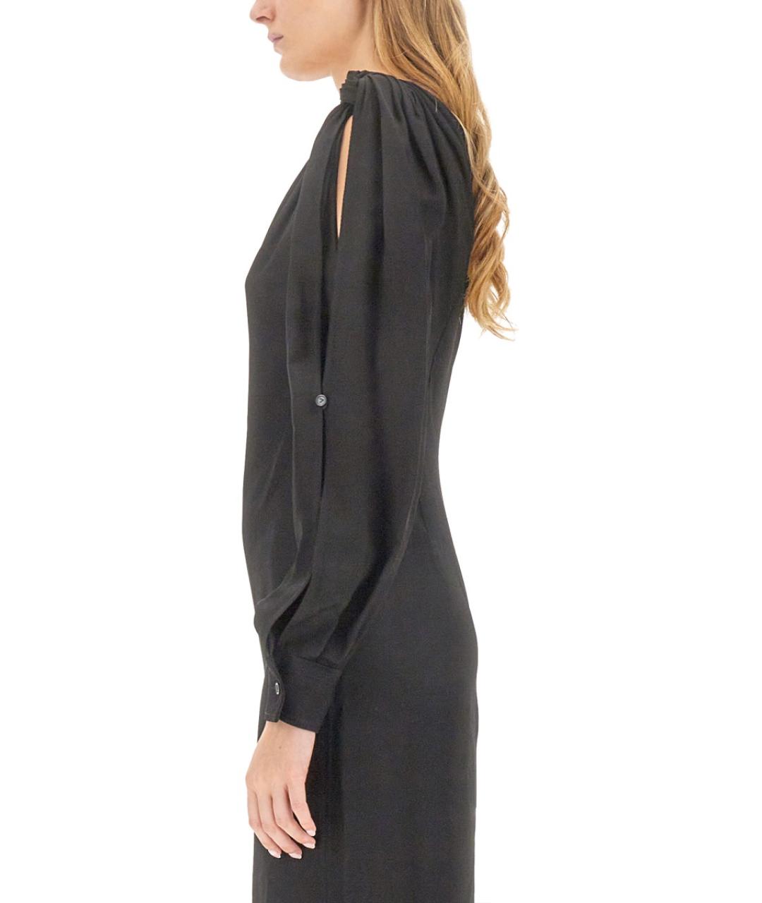 BOTTEGA VENETA Черное вискозное повседневное платье, фото 5