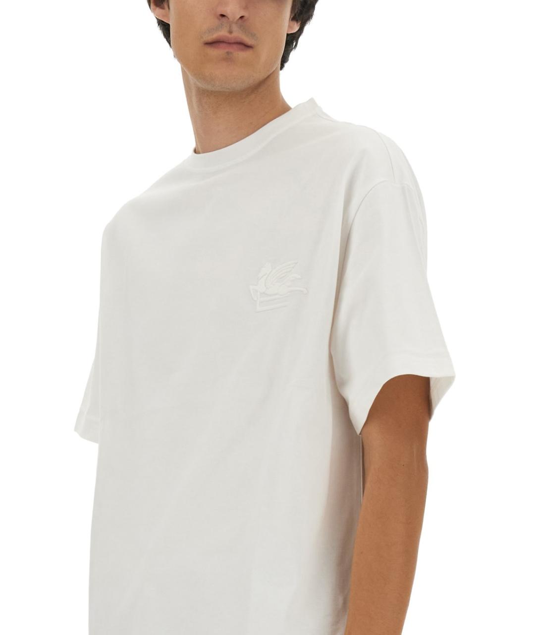 ETRO Белая хлопковая футболка, фото 2