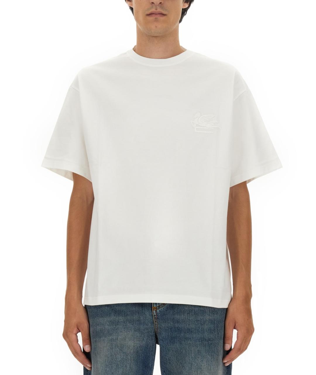 ETRO Белая хлопковая футболка, фото 5