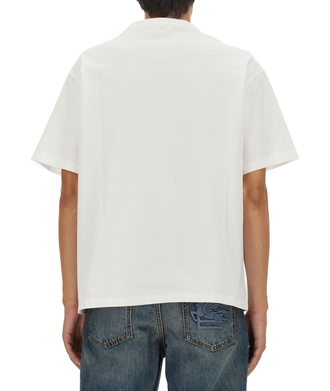 ETRO Белая хлопковая футболка, фото 4