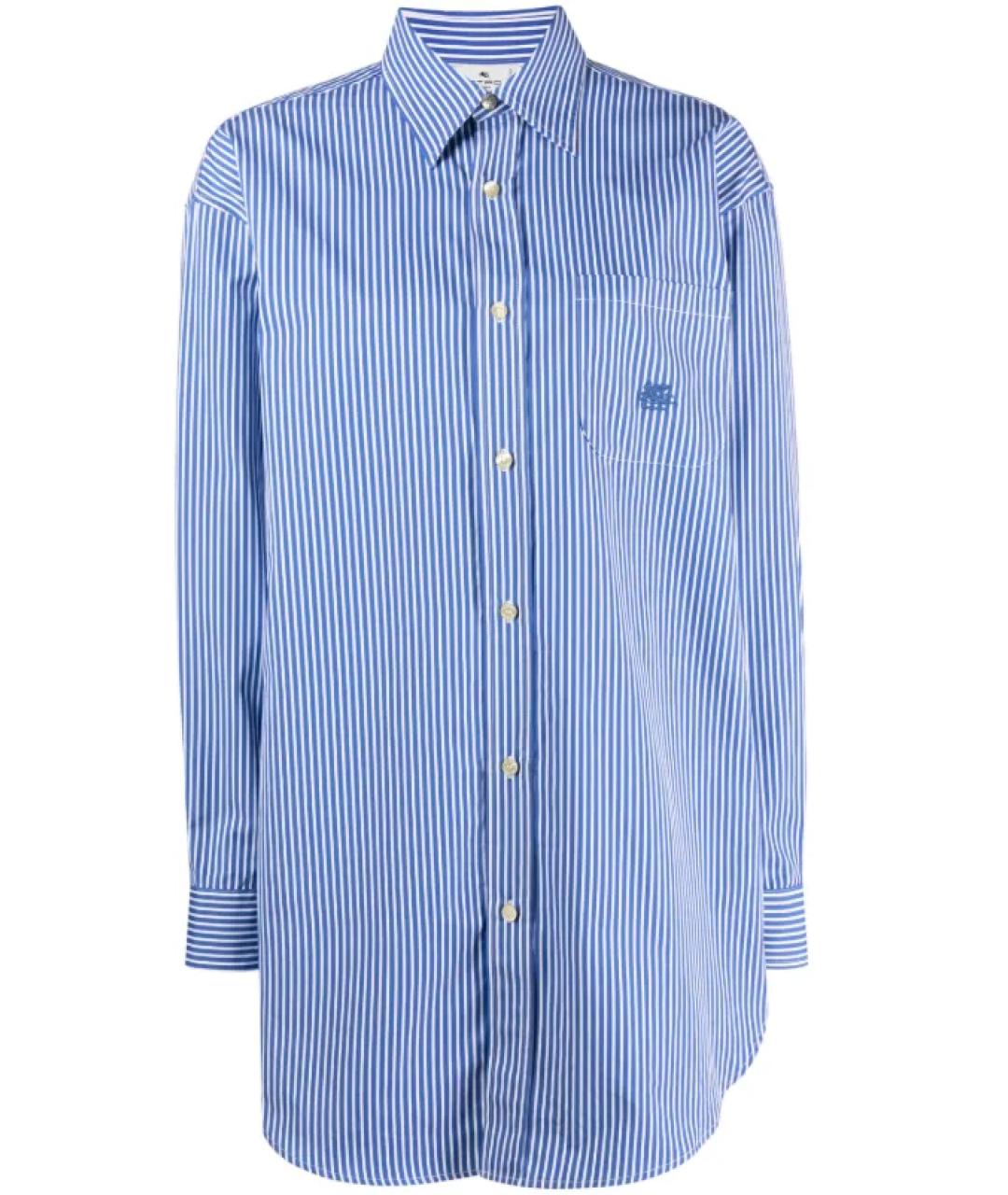 ETRO Синяя хлопковая рубашка, фото 1