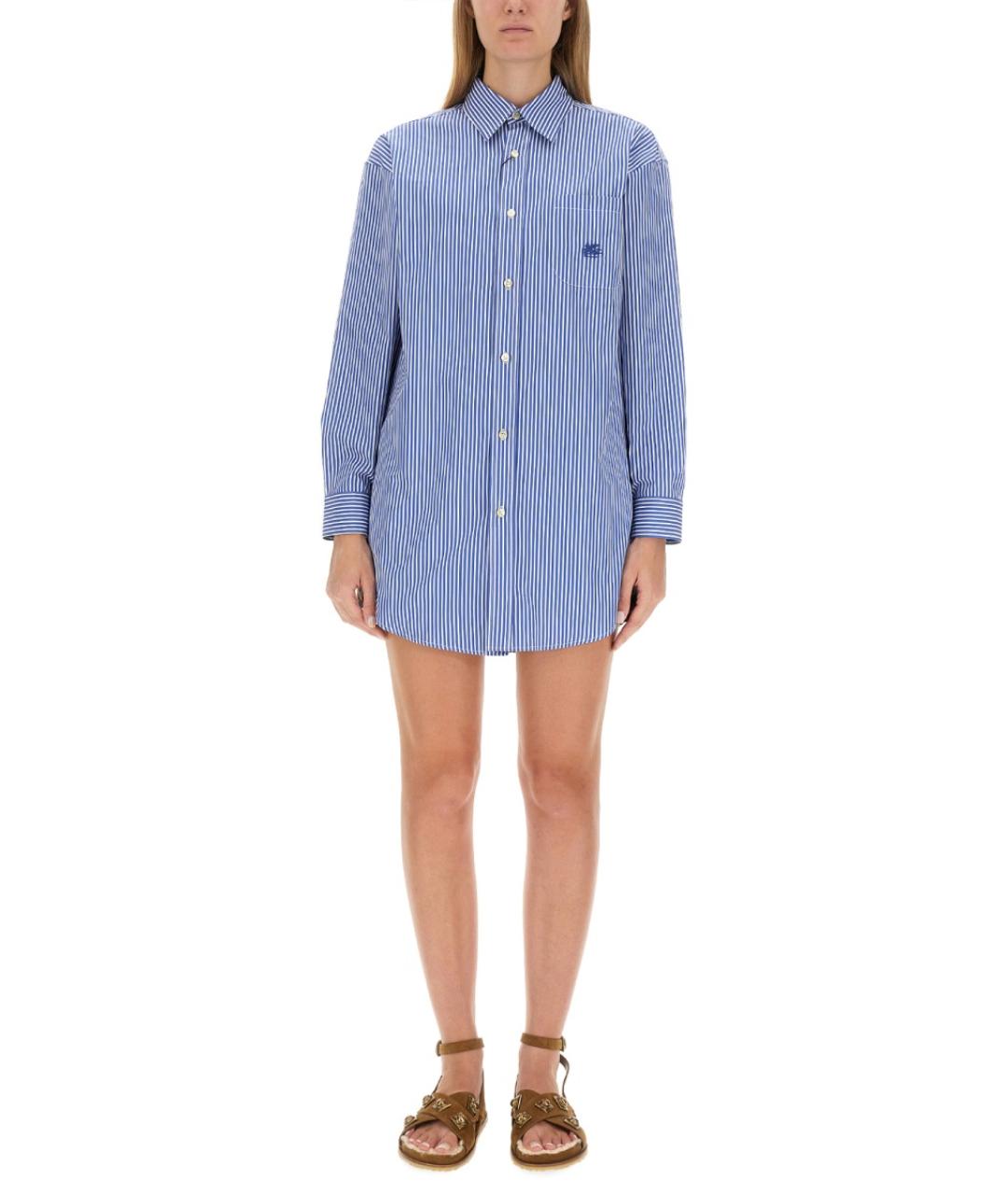 ETRO Синяя хлопковая рубашка, фото 2