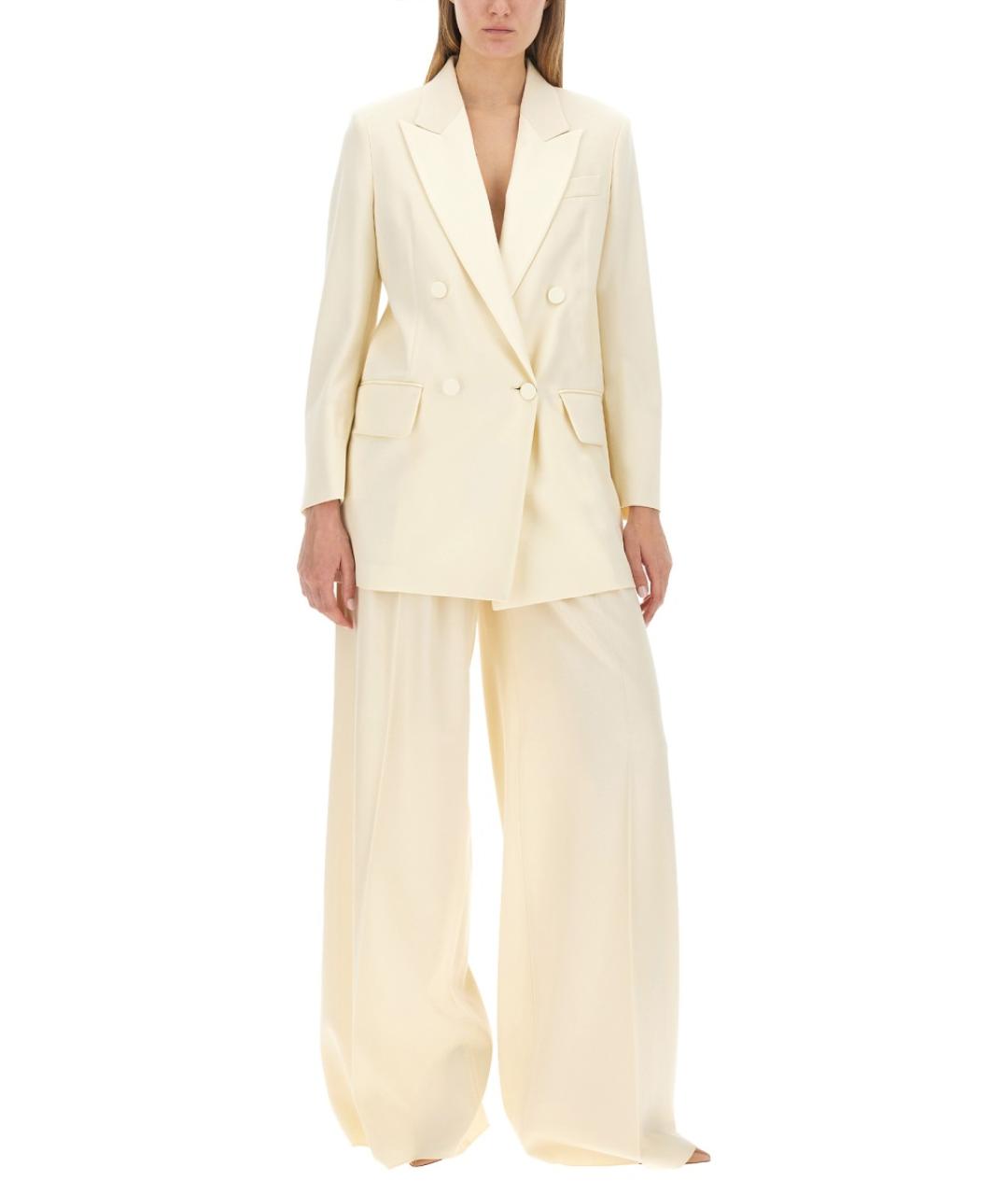 MAX MARA Бежевый шерстяной жакет/пиджак, фото 4