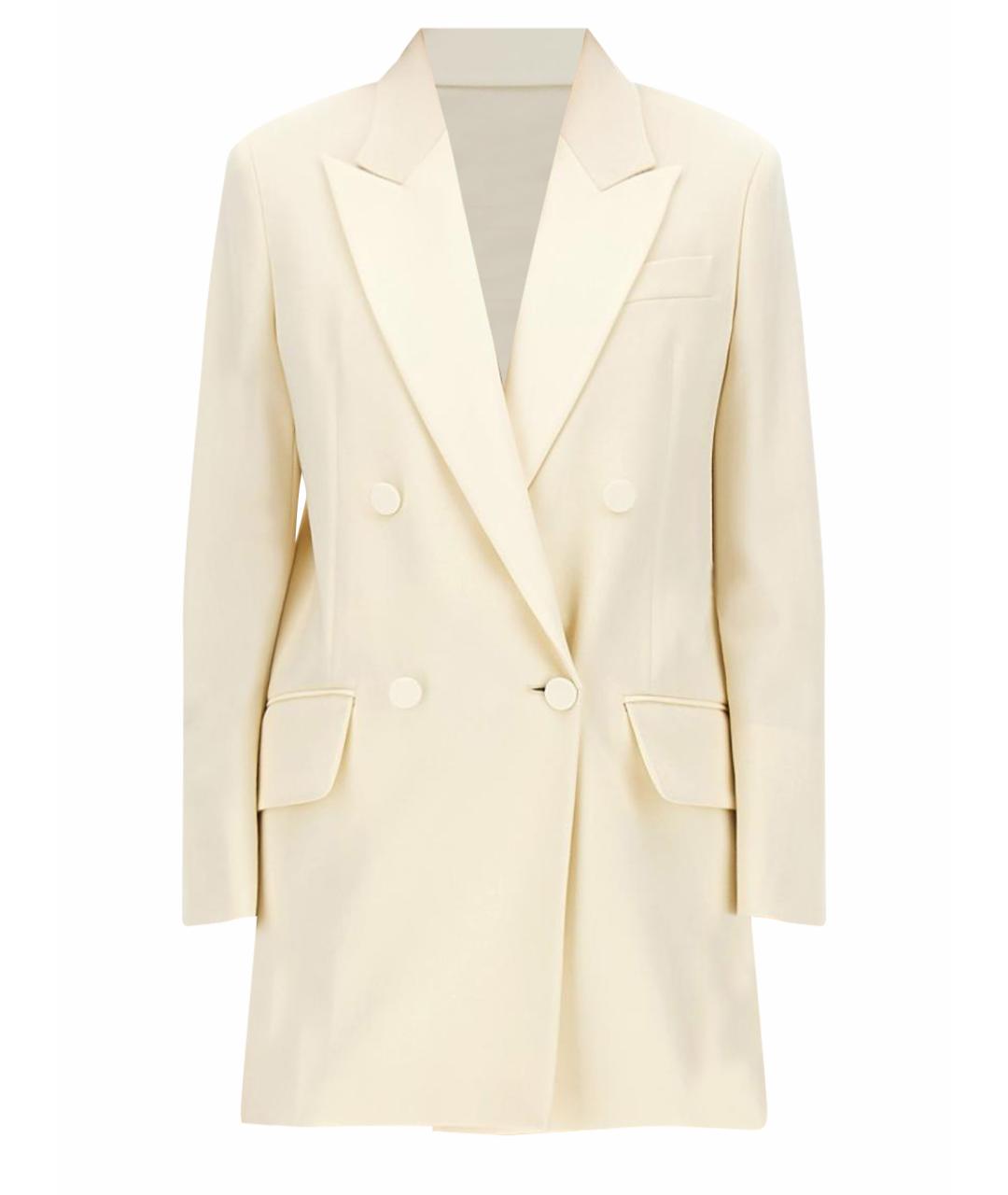 MAX MARA Бежевый шерстяной жакет/пиджак, фото 1